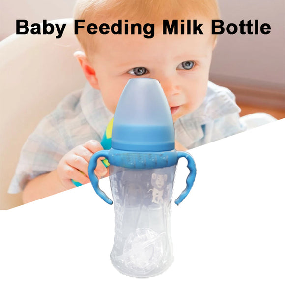 Pack of 2 Baby Feeding Bottle Transparent Milk Bottle Blue | 24HOURS.PK