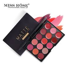 Miss Rose 15 Colors Red Sexy Pigments Matte Lipstick Palette | 24hours.pk