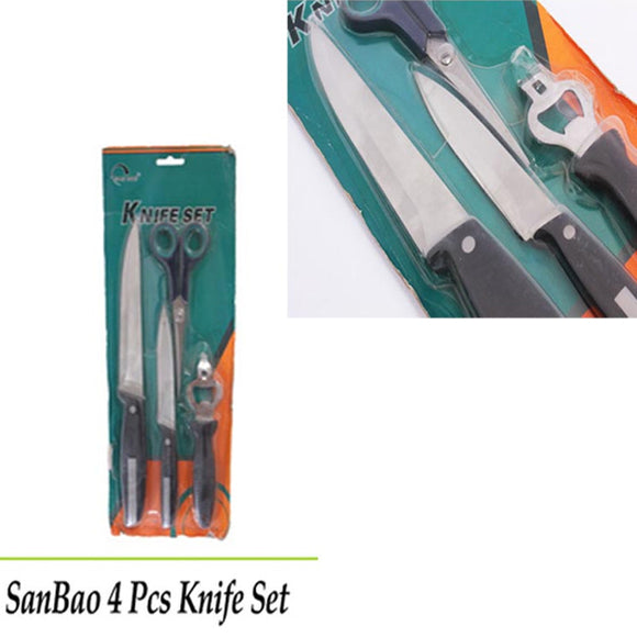SanBao 4 Pieces Stainless Steel Knife Set | 24HOURS.PK