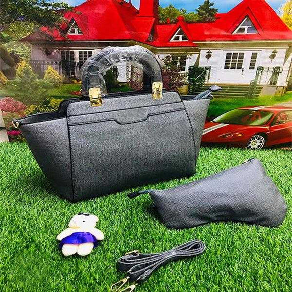 2 Piece Handbag Set For Ladies Women Grey | 24HOURS.PK