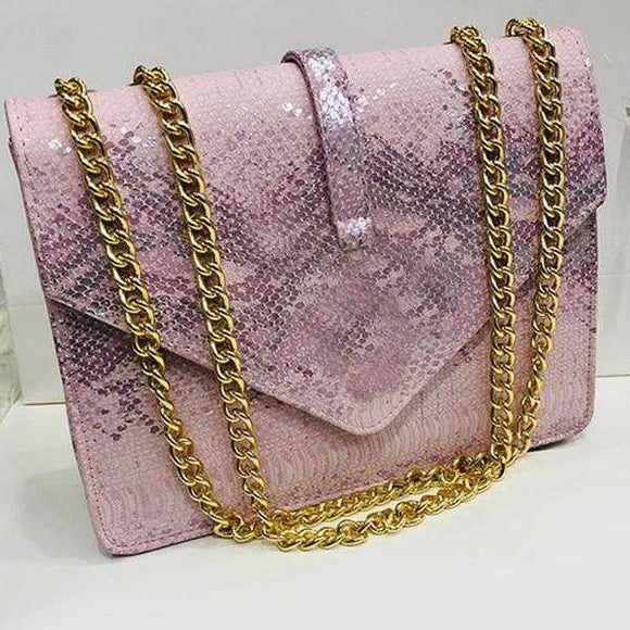 Women's Shoulder Chain Bag, Mini Square Bag, Hot Pink | 24HOURS.PK