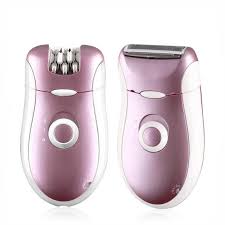 KM-2068 - 2 In 1 Lady Washable Automatic Shaver Epilator For Face Hair Removal Trimmer | 24hours.pk