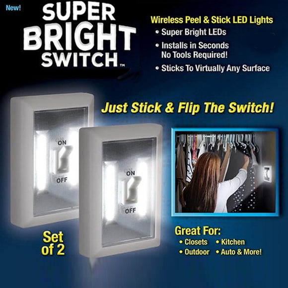 Super Bright Light Switch With Built In Lights (2 Pcs) Ucored (1005) | 24hours.pk