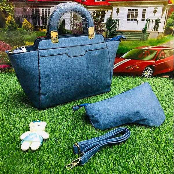 2 Piece Handbag Set For Ladies Women,Sky Blue | 24HOURS.PK