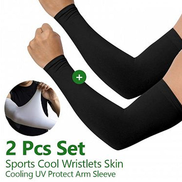 Cool Wristlets Skin Cooling UV Protect Arm Sleeve 2 Pcs Set | 24hours.pk