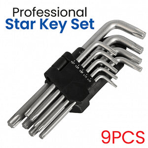 9Pcs Quality Professional Star Key Set Middle | 24hours.pk