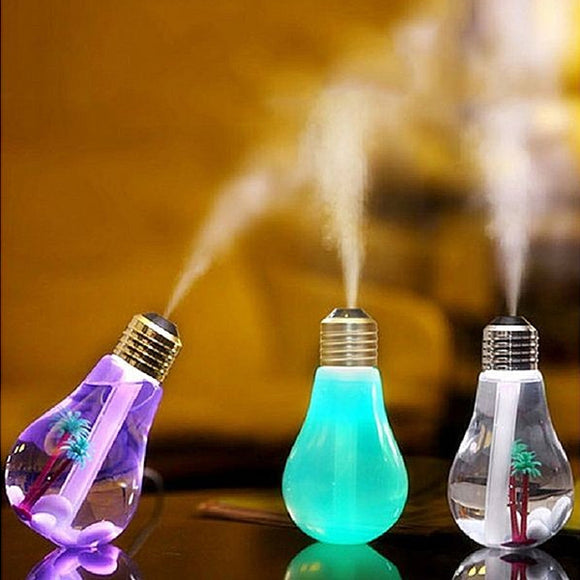 400ML Air Humidifier Ultrasonic Aroma Essential Oil Diffuser Ultrasonic Cool Mist Humidifier Air Purifier 7 Colo LED Night light (0001) | 24HOURS.PK