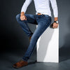 Stretch Jeans Men'S Straight Slim Style, Blue | 24HOURS.PK