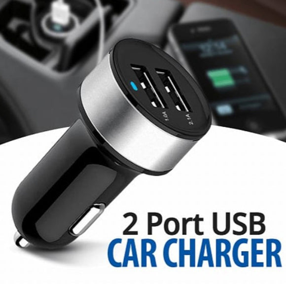 Universal Multi-Color 2 Port USB Car Charger | 24HOURS.PK