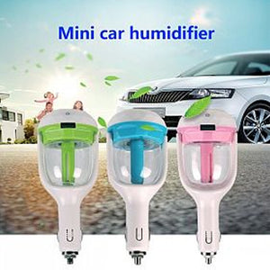 AX 12V Car Plug Air Humidifier With 1 USB Port Charger, Capacity 50ML, Spray 25mlHr For Fresh & Clean Environment, AXHM01 | 24HOURS.PK