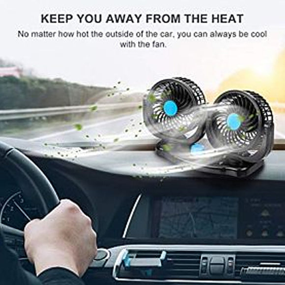SOGO 360 Degree Dual Rotatable Car Electric Fans (0039) | 24HOURS.PK