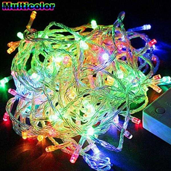 Pack of 2 Party  Home Decorations 100 LED Multi-Color Lights | 24hours.pk