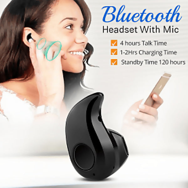 Pack of Spark S530 Mini Bluetooth Headset With Mic, Black Sunglasses  Bluetooth Wireless Headsets