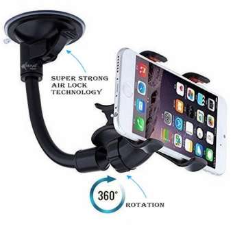 Long Arm Universal Car Mount Soft Tube Holder For Smartphones & GPS | 24hours.pk