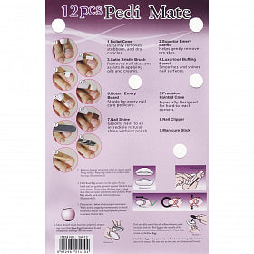 Pedi Mate Complete 12 Pcs Handheld Pedicure Manicure Set. | 24HOURS.PK