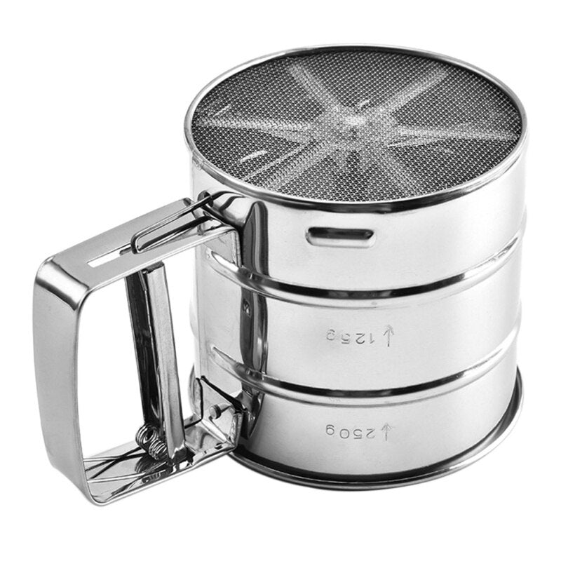 Stainless Steel Sieve Cup Powder Flour Sieve Pastry Baking Tools Home Garden Kitchen Dining Bakeware Cake Tools | 24hours.pk