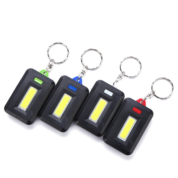 Pack of 4  LED Keychain Flashlight 3 Modes Key Chain Portable Keyring Flash Light Lamp Torch Pocket Emergency Light Random Colors | 24hours.pk