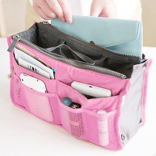 My Easy Nylon HandBag Insert Cosmetic Gadget Purse Organization | 24hours.pk