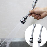 Stainless Steel Rotatable Water Saving Tap Faucet Nozzle Sprayer 360 Degree Swivel Aerator Diffuser Home Kitchen Accessories | 24hours.pk
