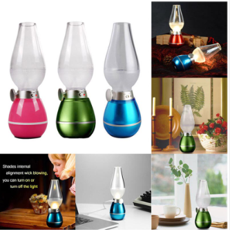 Retro Blow Sensor Led USB Rechargeable Lamp | 24hours.pk