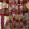 Vintage Creative Bangles Set With Red Stones | 24HOURS.PK