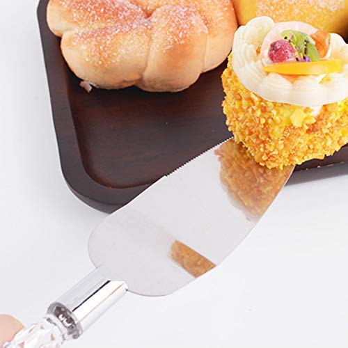 2 Piece Pastry Spatulas Cake Knife Stainless Steel Cake Cutlery Set Serving Knife and Shovel for Wedding Anniversary With Box | 24hours.pk