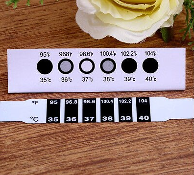 Pack of 2 Baby Kids Fever Body Temperature Test Forehead Strip Thermometer | 24hours.pk