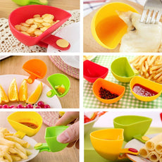 Pack of 3 x Cup Capacity Tiered Stand Dip Clip Ketchup Saucer Clamps Serving Condiments Bowl | 24hours.pk