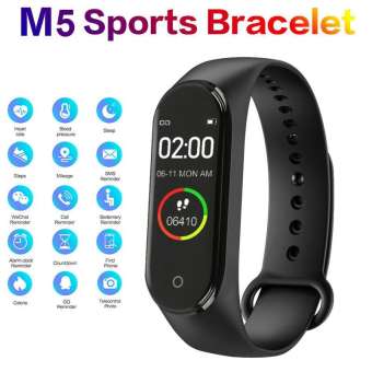 M5 Smart Bluetooth Sports Bracelet Fitness Band With Heart Rate Monitor Waterproof Pedometer For Android