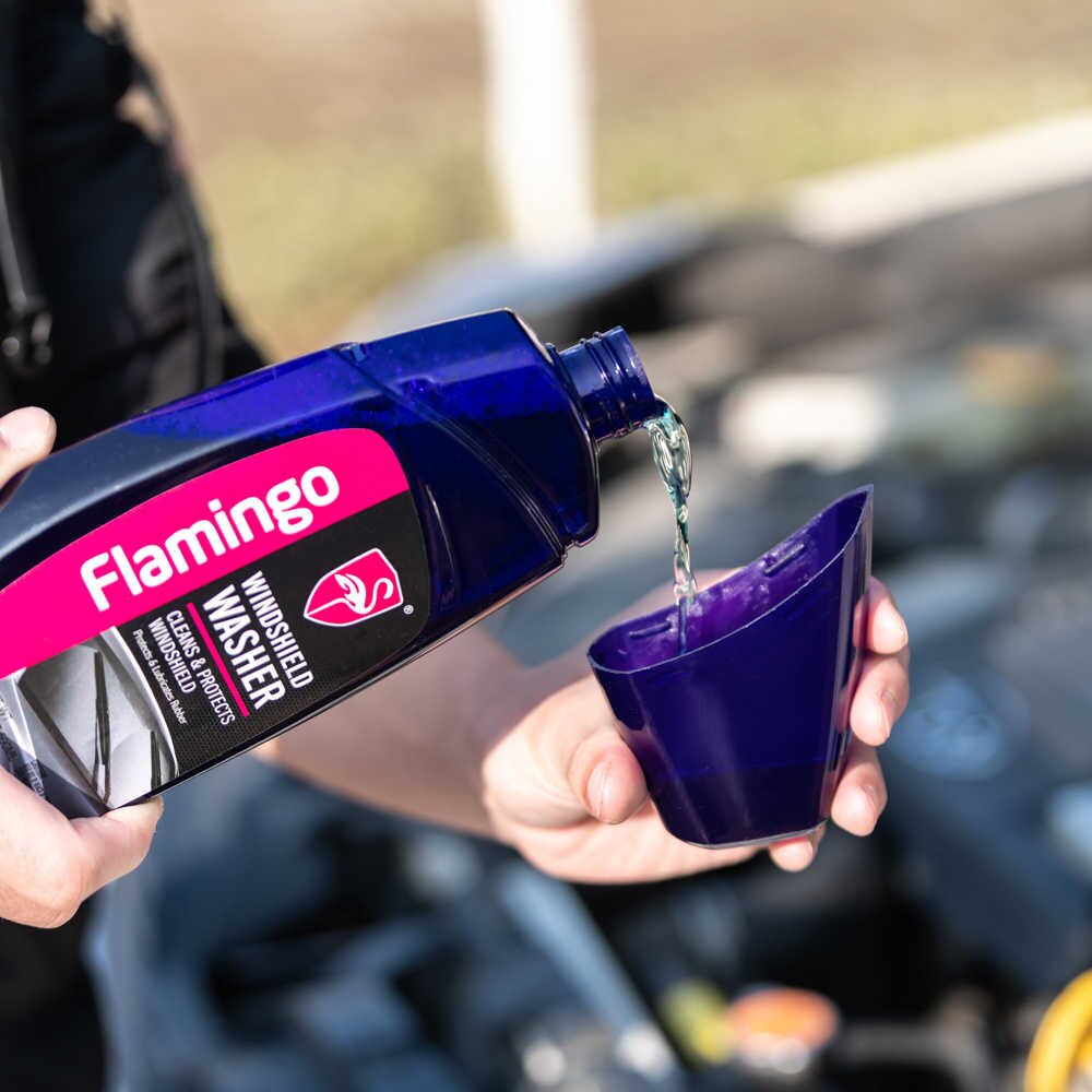 Pack Of 2, Flamingo Car Windshield Washer  500 ml | 24HOURS.PK