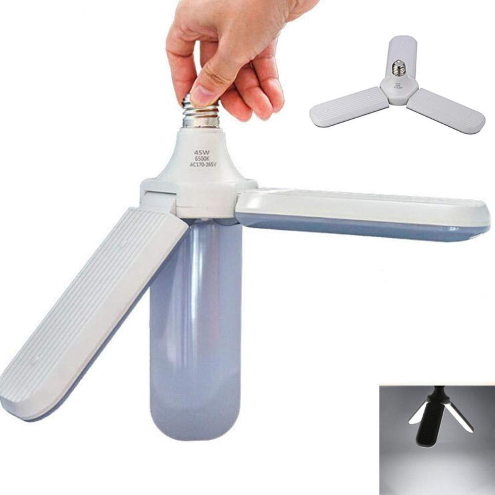 Foldable Light, Fan Blade LED Light Bulb, Super Bright Angle Adjustable Home Ceiling Cool White Lights | Ammad