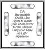 Studio Glow Vanity Make Up Light Super Bright 4 LED Bulbs Battery Powered | 24hours.pk