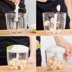Portable Size 900ML Baby Kids Food Cutter Chopper Vegetable Fruit Meat Grinder Shredder Manual Slicers Kitchen Utensil Random Colorsm 7642 | 24hours.pk