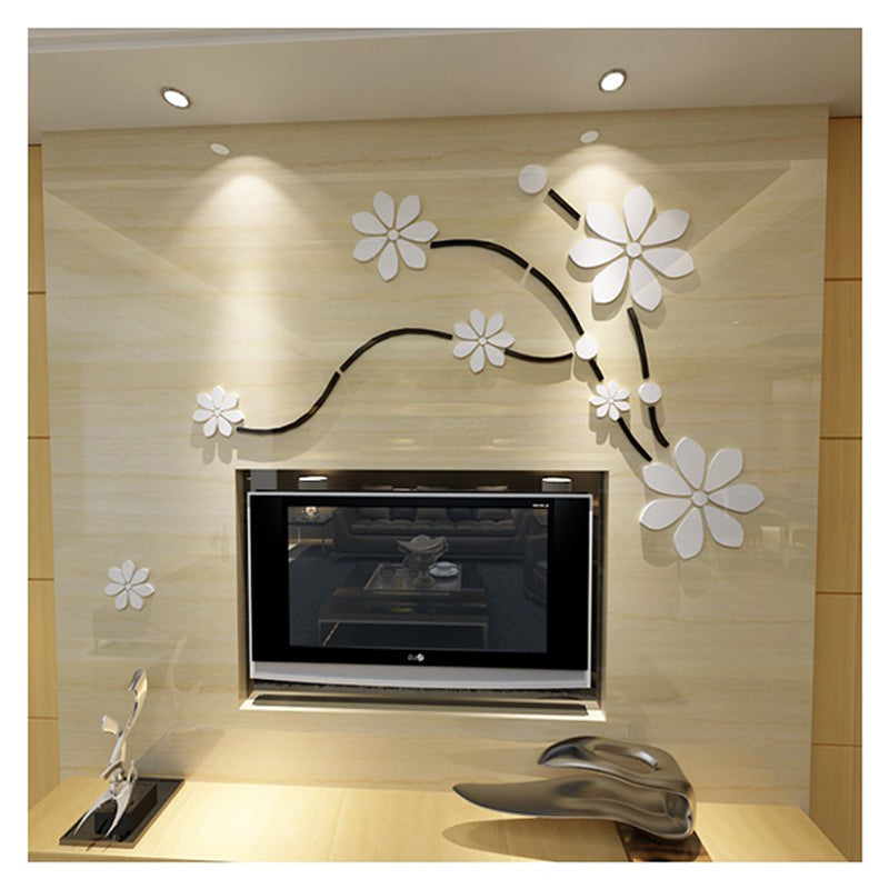 Cherry Blossoms Corner DIY 3D 2mm Acrylic Wall Art 48x60 Inches | Oshi.pk