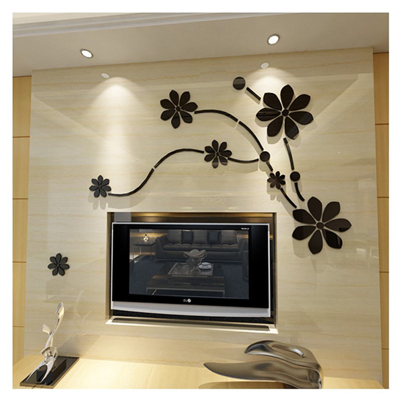 Cherry Blossoms Corner DIY 3D 2mm Acrylic Wall Art 48x60 Inches | Oshi.pk
