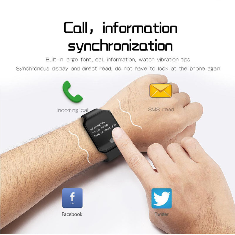 Bluetooth Smart Watch Z66 Smart Bracelet Waterproof Pedometer Heart Rate Blood Pressure Monitor Sport Sleep Tracker Watch | 24hours.pk