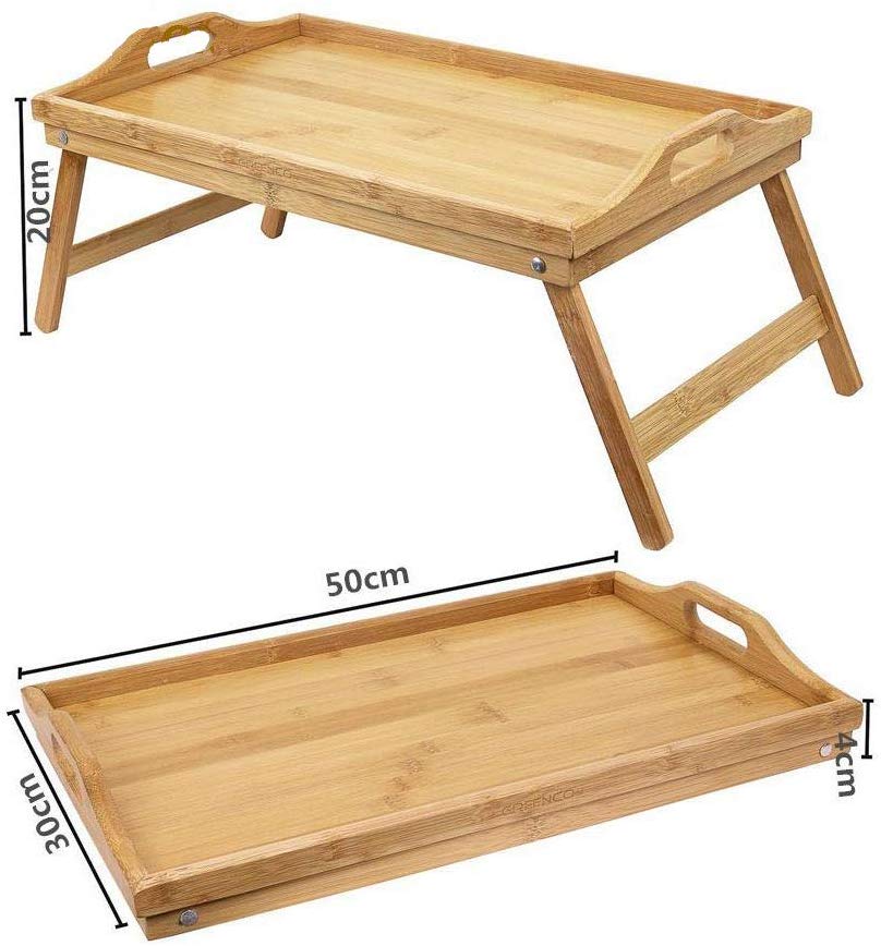 Modern table Solid Easy Fold Brown Wooden Serving tray | 24hours.pk