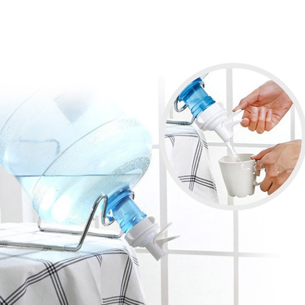 Fityle 3-5 Gallon White Dispenser Valve, Plastic Fast Flow Water Spout for 55mm Non Threaded Crown Top Water Jugs | 24hours.pk
