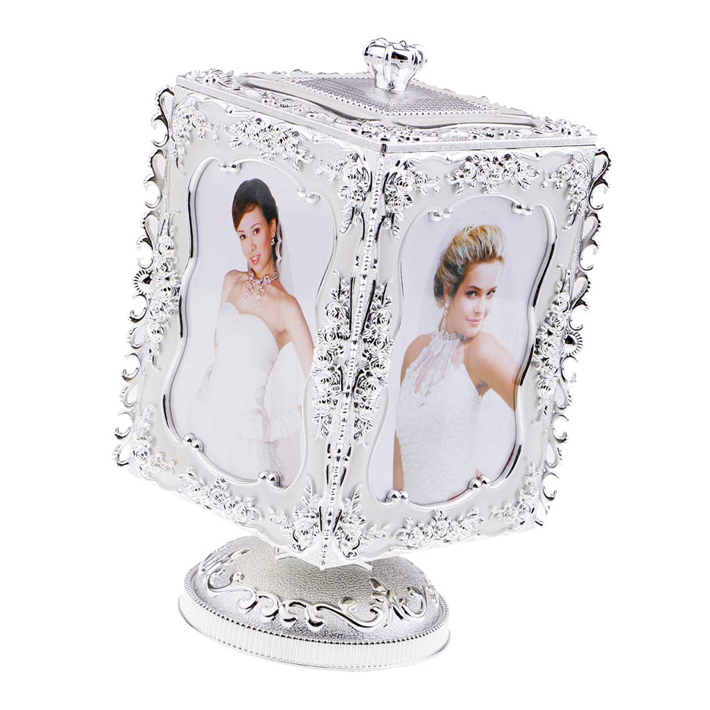Wind Up Rotate Music Box Photo Frame Jewelry Organizer 86488 | 24hours.pk