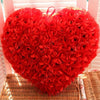 Red Rose Heart Shaped Valentine Love Cushion  Romantic Valentine Birthday Gift Wedding Decoration | 24hours.pk