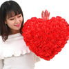 Red Rose Heart Shaped Valentine Love Cushion  Romantic Valentine Birthday Gift Wedding Decoration | 24hours.pk