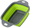 Storage Basket Foldable Square Silicone Drip Basket, Large Green Fruit and Vegetable Storage Basket Multi-Colors | 24hours.pk