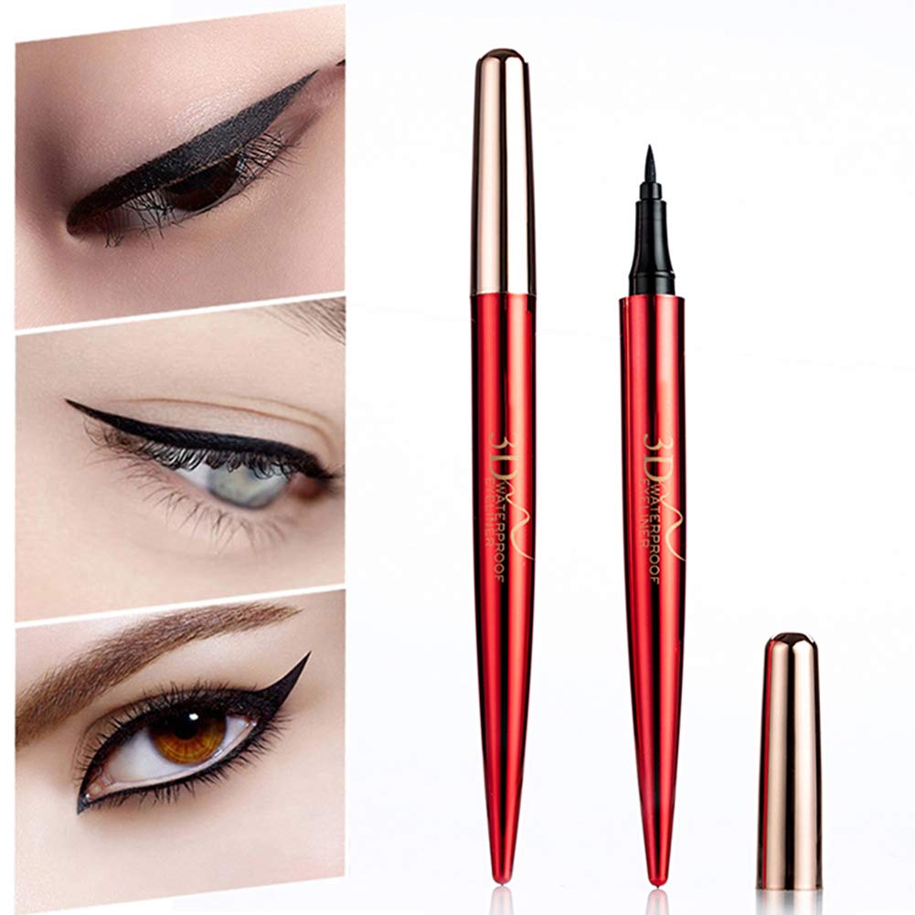 Cute love Portable 3D Eyeliner Pen Long lasting Waterproof Non Vertigo Dyed Eyeliner Eye Makeup