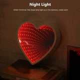 3D Creative Novelty Stars Cloud Tunnel Lamps Infinity Mirror Light LED Tunnel Lamp Cute Heart Night Light Best Gift For Valentines Day In Random Style & Colors | 24hours.pk