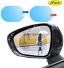 Pack of 2 Oval Car Rearview Mirror Protective Film 2 Units HD Fog Rain Resistant Anti-Glare Screen Protector | 24hours.pk