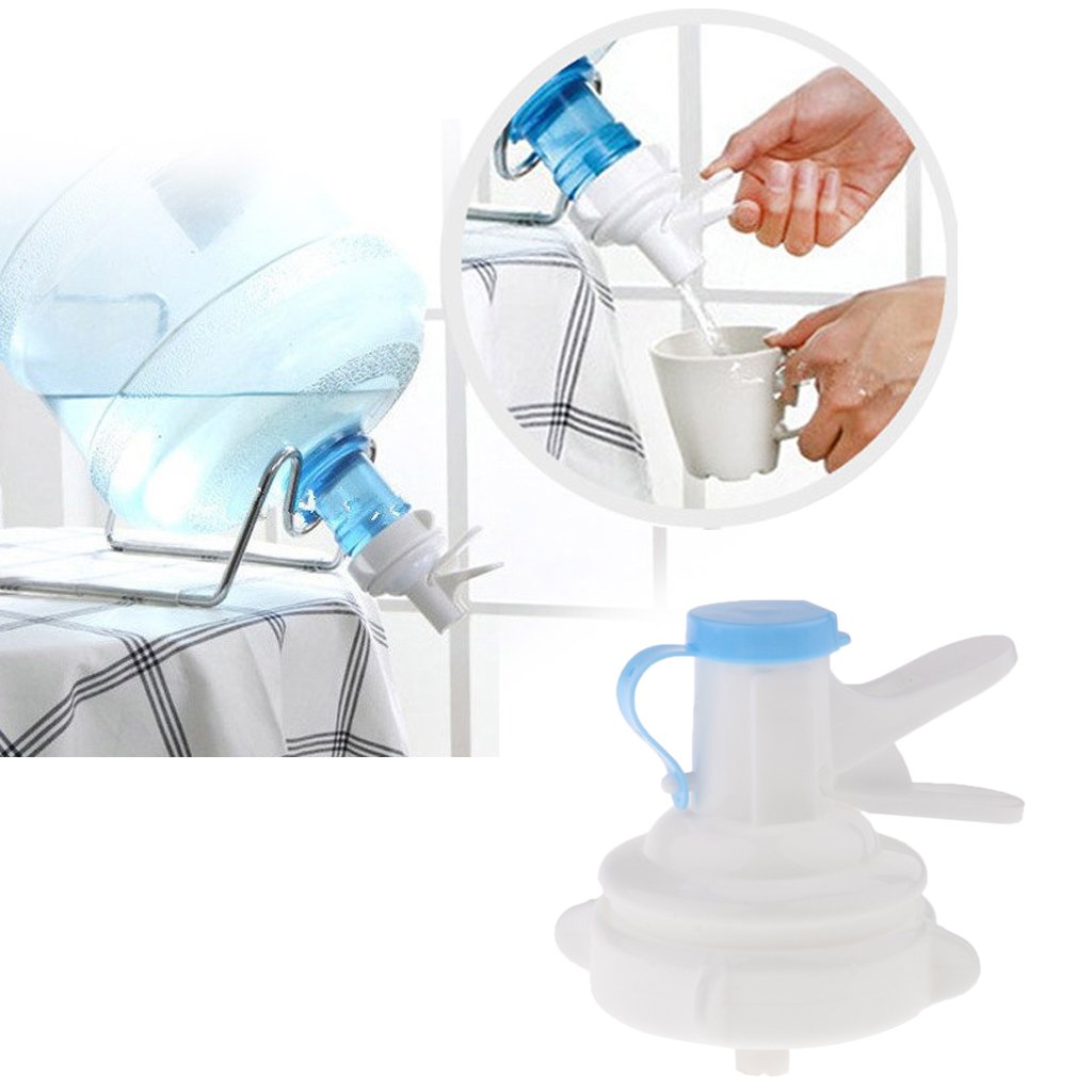 Fityle 3-5 Gallon White Dispenser Valve, Plastic Fast Flow Water Spout for 55mm Non Threaded Crown Top Water Jugs | 24hours.pk