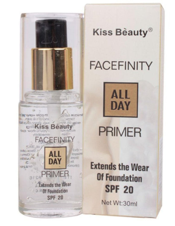 Kiss Beauty Facefinity All Day Primer and Foundation SPF 20 for Women Off-White