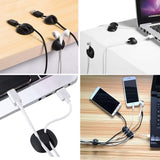 Multipurpose Cable Clip Set for Desks Power Cables USB Chargers Audio Cables