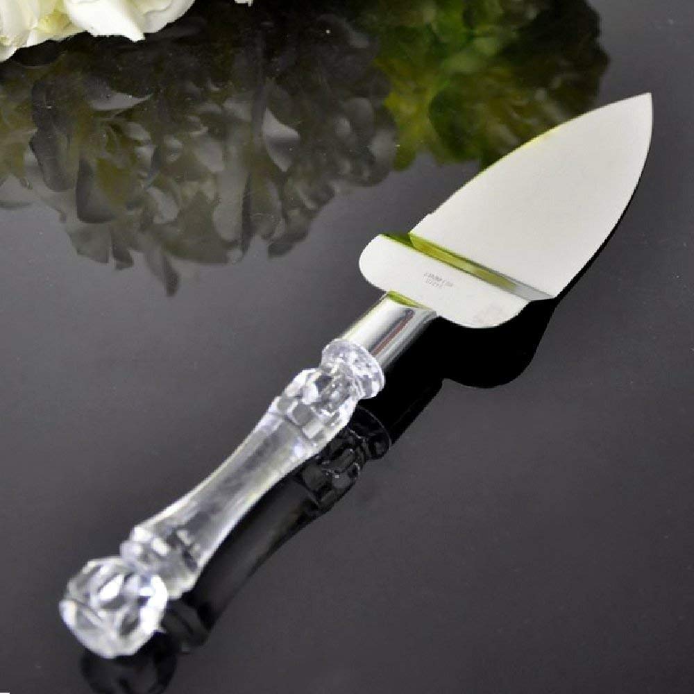 2 Piece Pastry Spatulas Cake Knife Stainless Steel Cake Cutlery Set Serving Knife and Shovel for Wedding Anniversary With Box | 24hours.pk