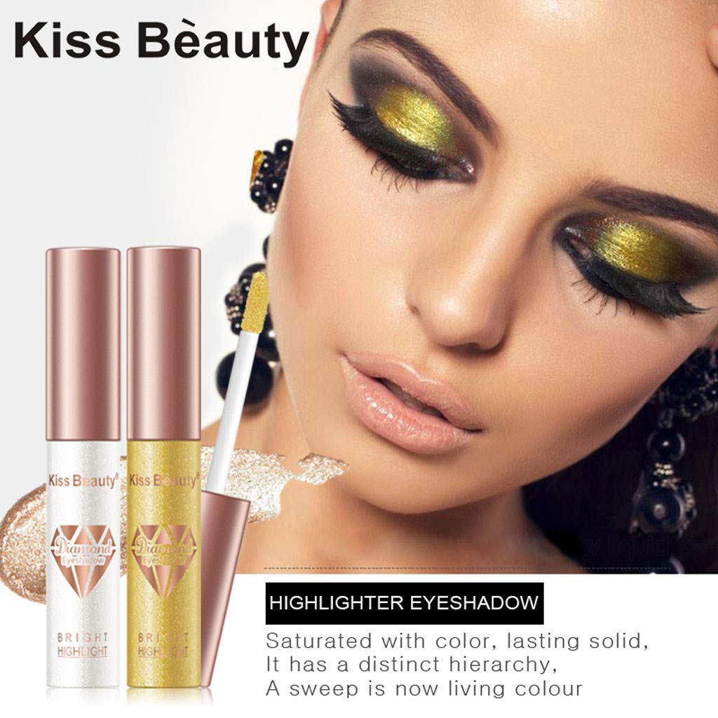 Highlighter Fashion Liquid Eye Shadow Diamond Pearlescent Color Waterproof Eye Shadow 12pcs Set